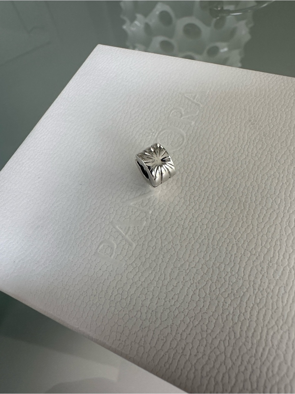 Pandora Silver Clip Charm - Silver